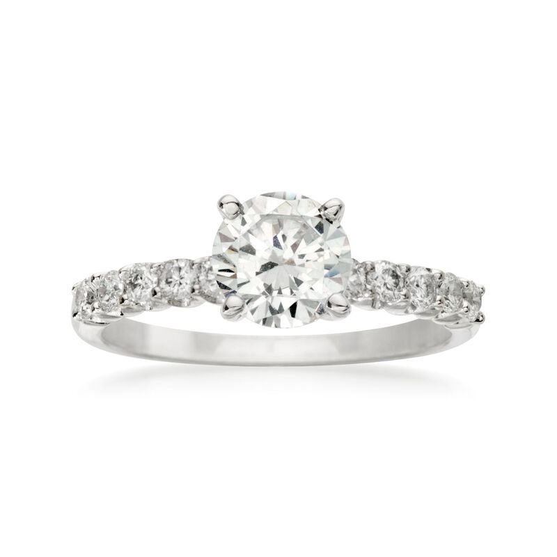 .30 ct. t.w. Diamond Engagement Ring Setting in 18kt White Gold image number 0