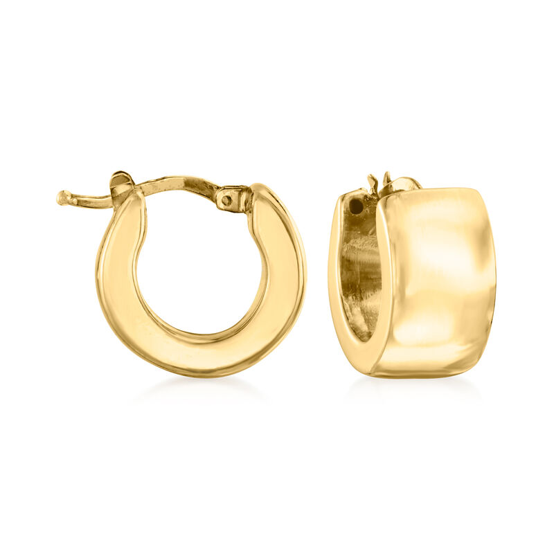 Italian 14kt Yellow Gold Huggie Hoop Earrings image number 0