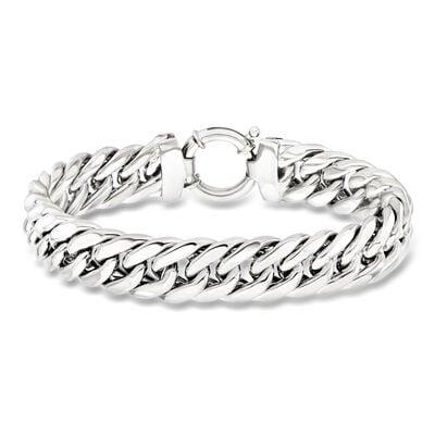 Sterling Silver Cuban-Link Bracelet