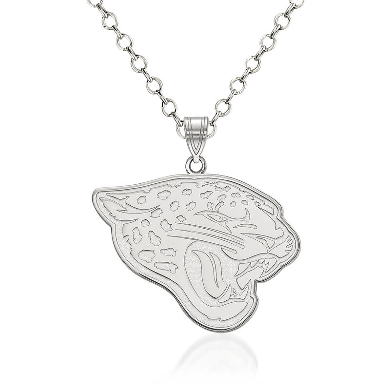 Sterling Silver NFL Jacksonville Jaguars Pendant Necklace. 18" image number 0
