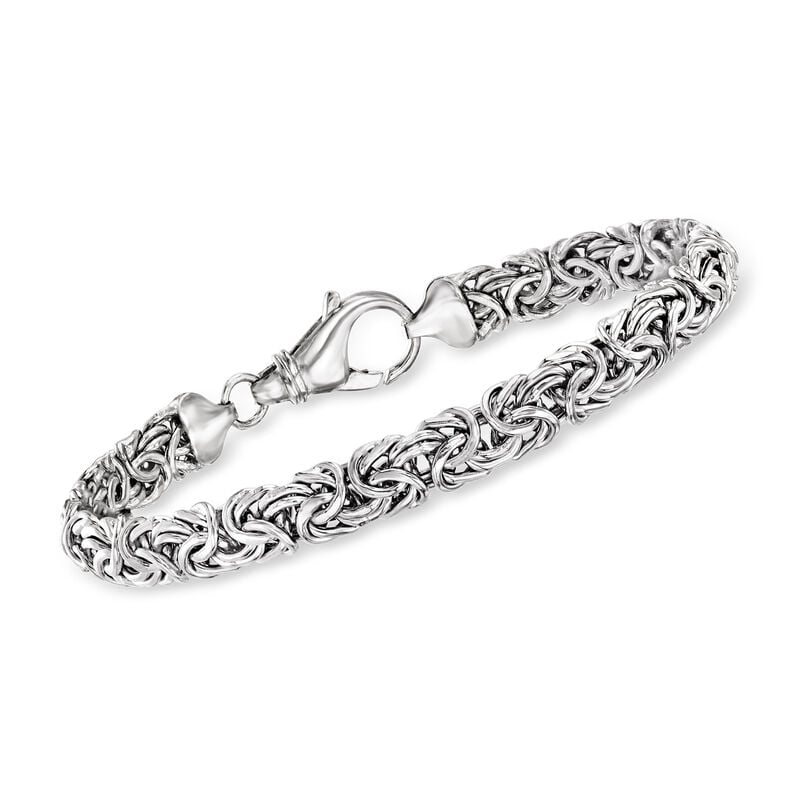 Sterling Silver Small Byzantine Bracelet image number 0