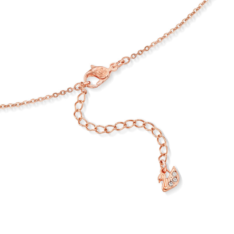 Swarovski Crystal Swan Pendant Necklace in Rose Gold-Plated Metal image number 2
