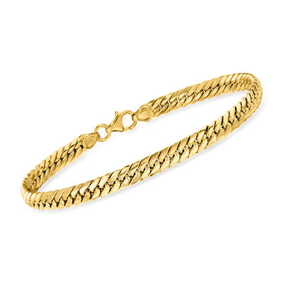 Italian 10kt Yellow Gold Cuban-Link Bracelet