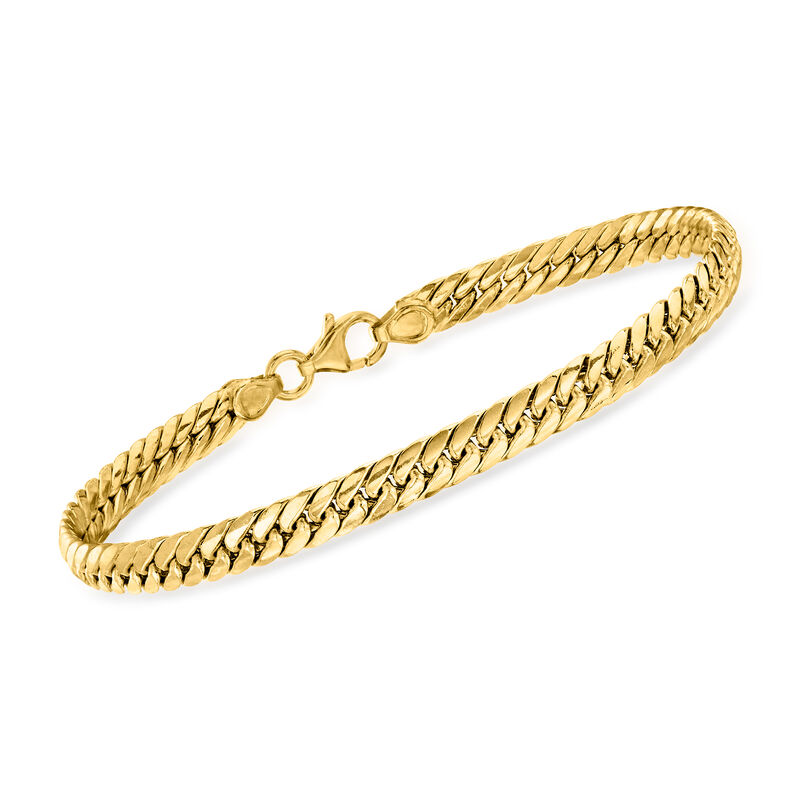 Italian 10kt Yellow Gold Cuban-Link Bracelet image number 0