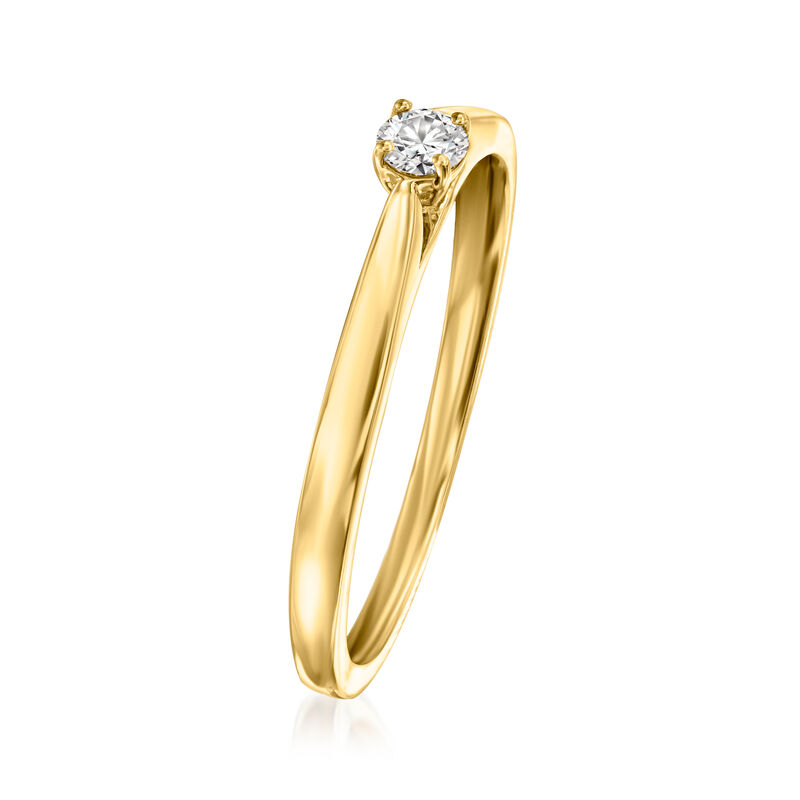.10 Carat Lab-Grown Diamond Solitaire Ring in 18kt Gold Over Sterling image number 2
