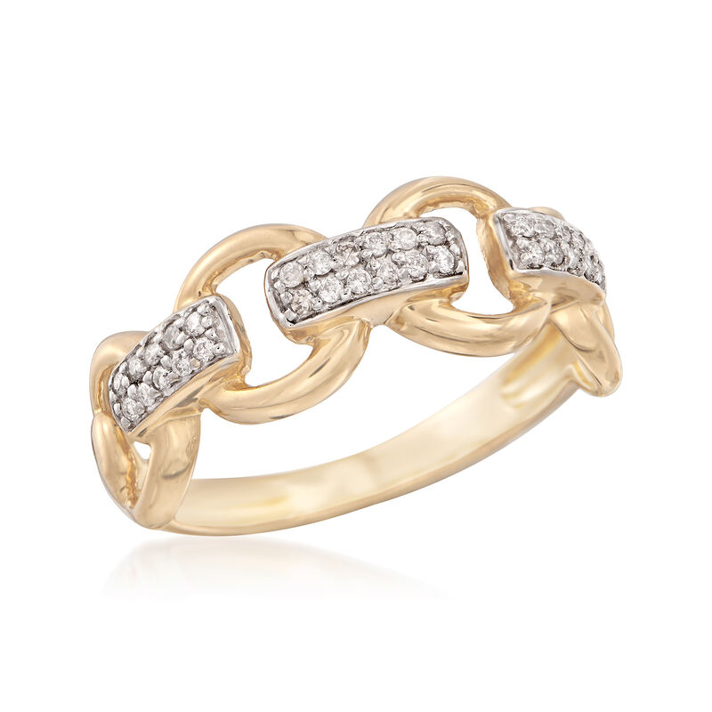 .12 ct. t.w. Diamond Circle Link Ring in 14kt Yellow Gold image number 3