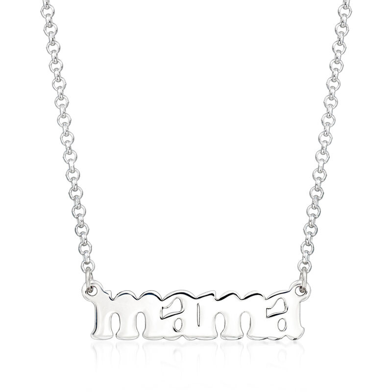 Sterling Silver &quot;Mama&quot; Necklace. 18&quot; image number 1