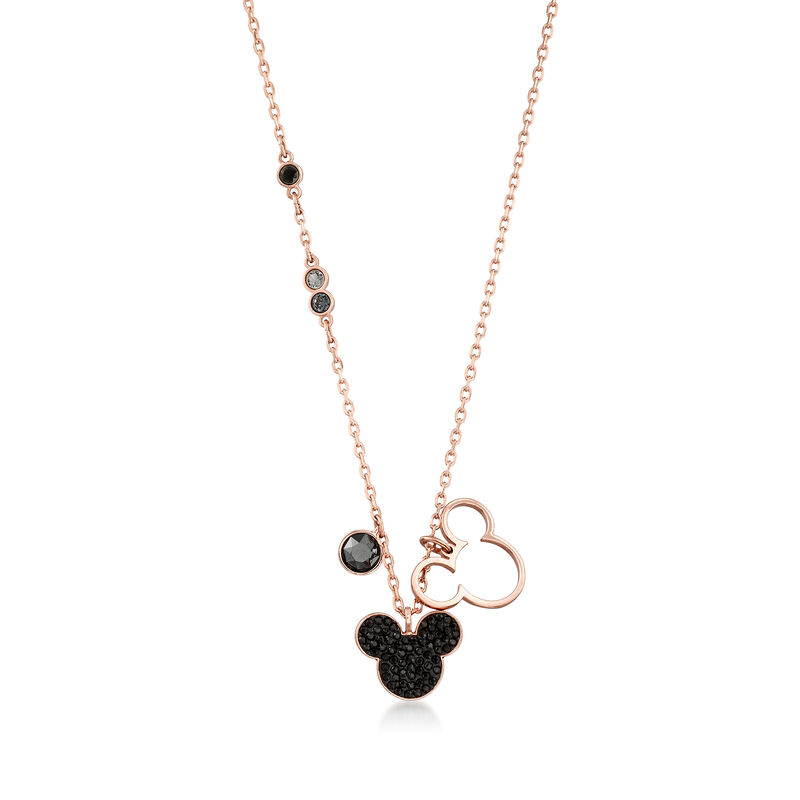 Swarovski Crystal Mickey Mouse Pendant Necklace. 16.5&quot; image number 1