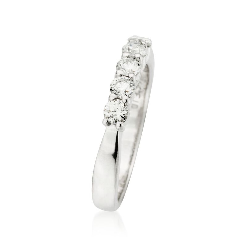 .50 ct. t.w. Diamond 5-Stone Wedding Band in 14kt White Gold image number 2