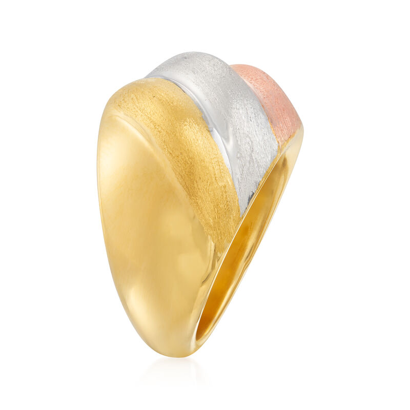 Italian Andiamo 14kt Tri-Colored Gold Ring image number 2