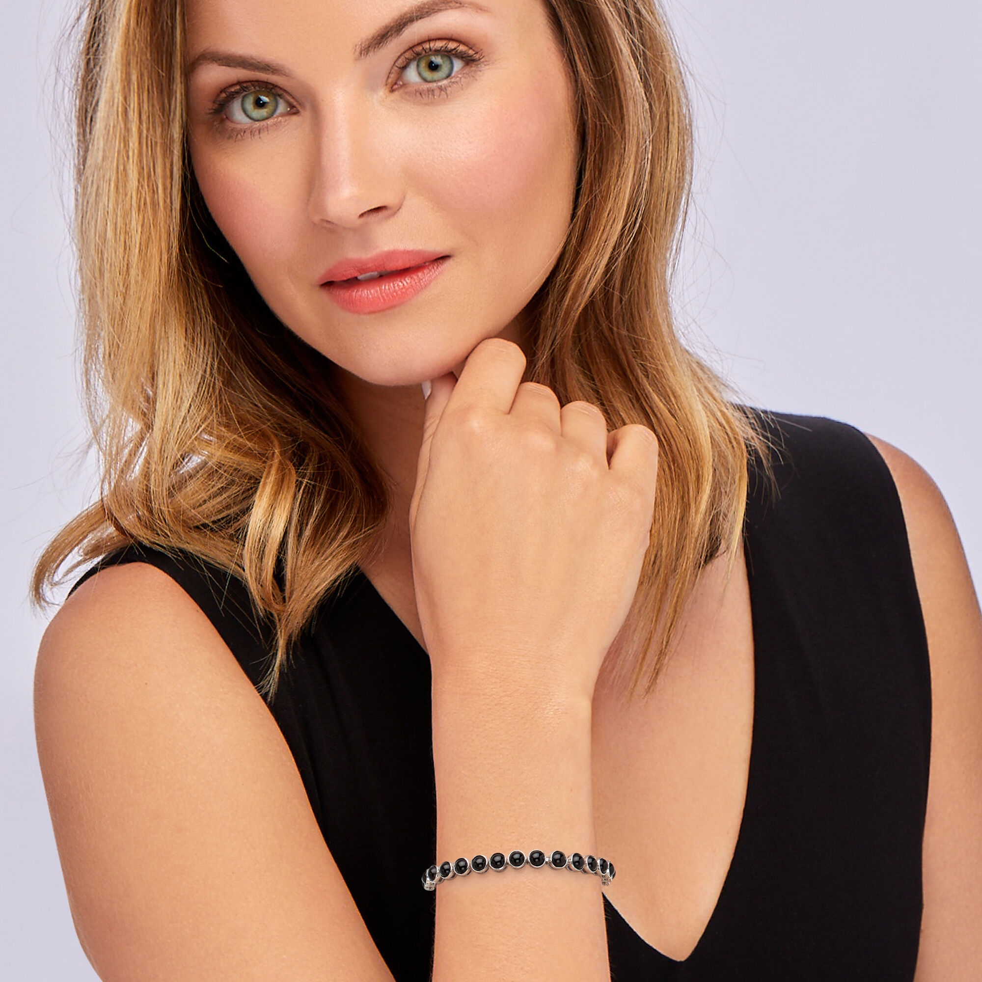 Onyx tennis bracelet clearance