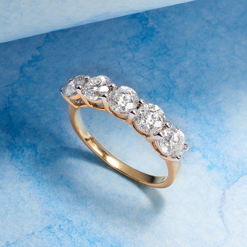 2.00 ct. t.w. Diamond Five-Stone Ring in 14kt Yellow Gold image number 3