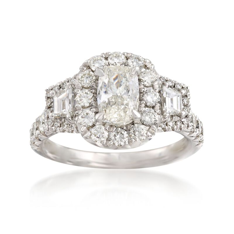 Henri Daussi 1.80 ct. t.w. Certified Diamond Engagement Ring in 18kt White Gold image number 0