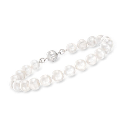 7-8mm Cultured Pearl Bracelet with Sterling Silver Magnetic Clasp