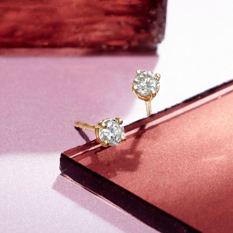 .25 ct. t.w. Diamond Stud Earrings in 14kt Yellow Gold image number 3