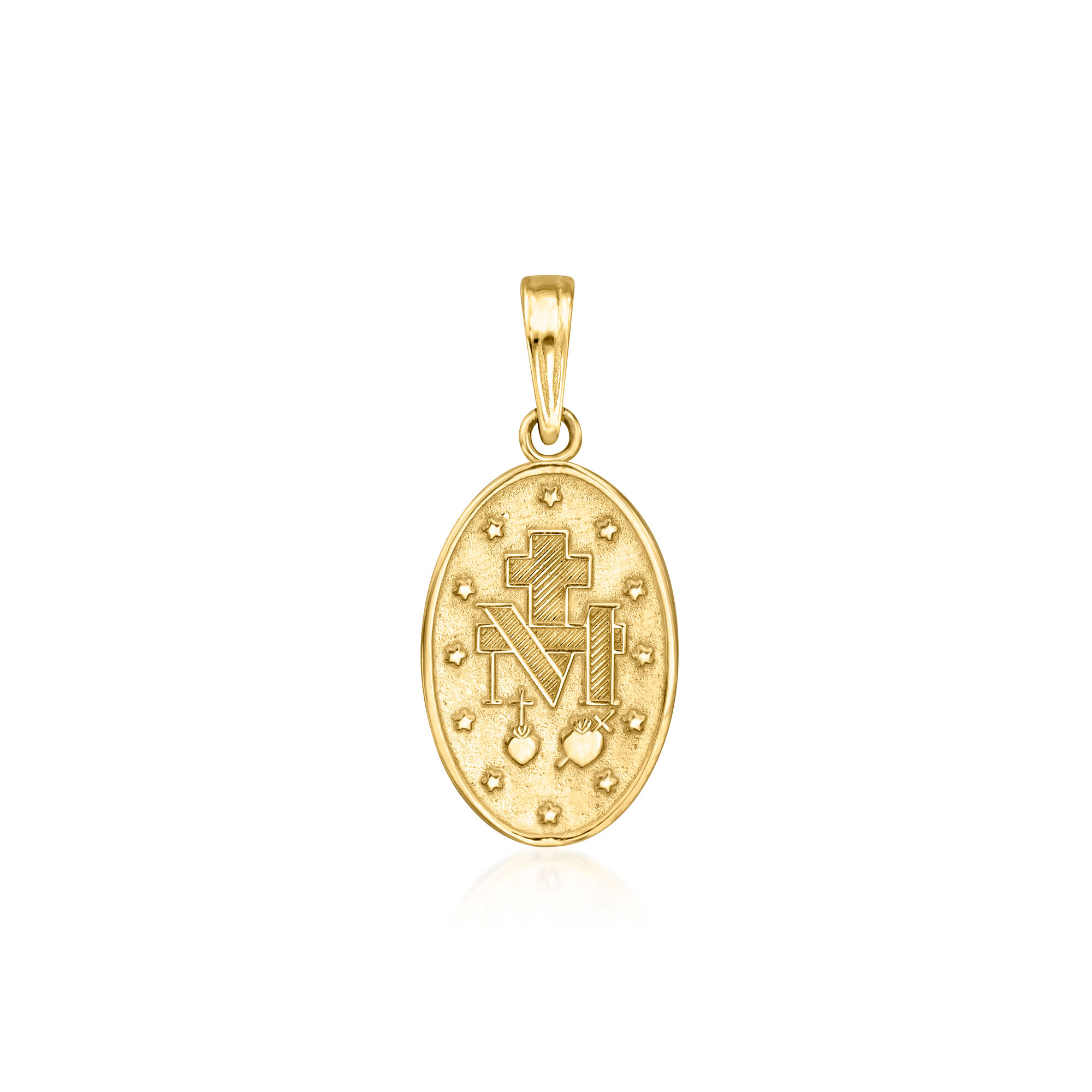 10kt Yellow Gold Miraculous Medal Pendant | Ross Simons