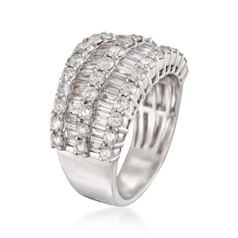 2.60 ct. t.w. Diamond Multi-Row Ring in 14kt White Gold image number 2