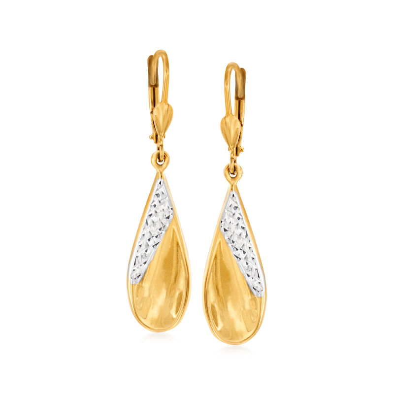 14kt Yellow Gold Teardrop Earrings image number 0