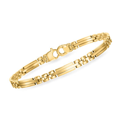 Men's 14kt Yellow Gold Multi-Link Bracelet