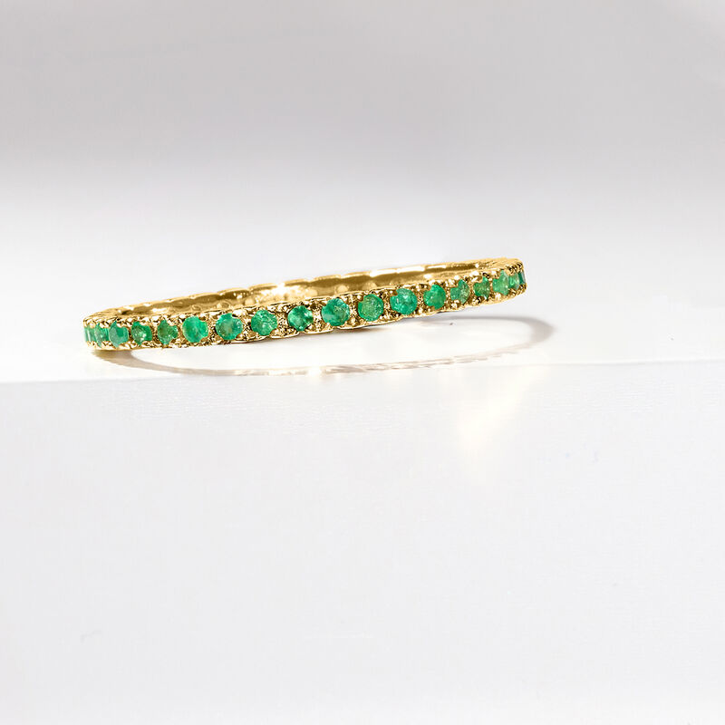 .33 ct. t.w. Emerald Eternity Band in 14kt Yellow Gold image number 2