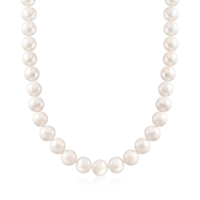 11-12mm Cultured Pearl Necklace with 14kt White Gold image number 0