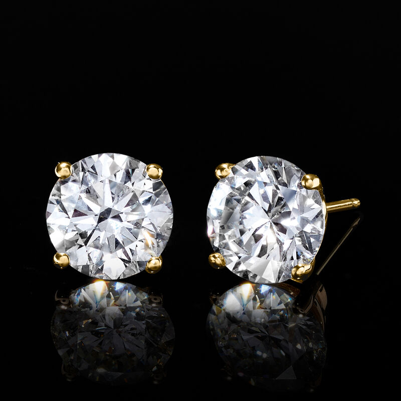 5.40 ct. t.w. Lab-Grown Diamond Stud Earrings in 14kt Yellow Gold  image number 2