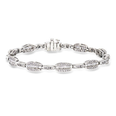 C. 1980 Vintage 2.00 ct. t.w. Diamond Bracelet in 14kt White Gold