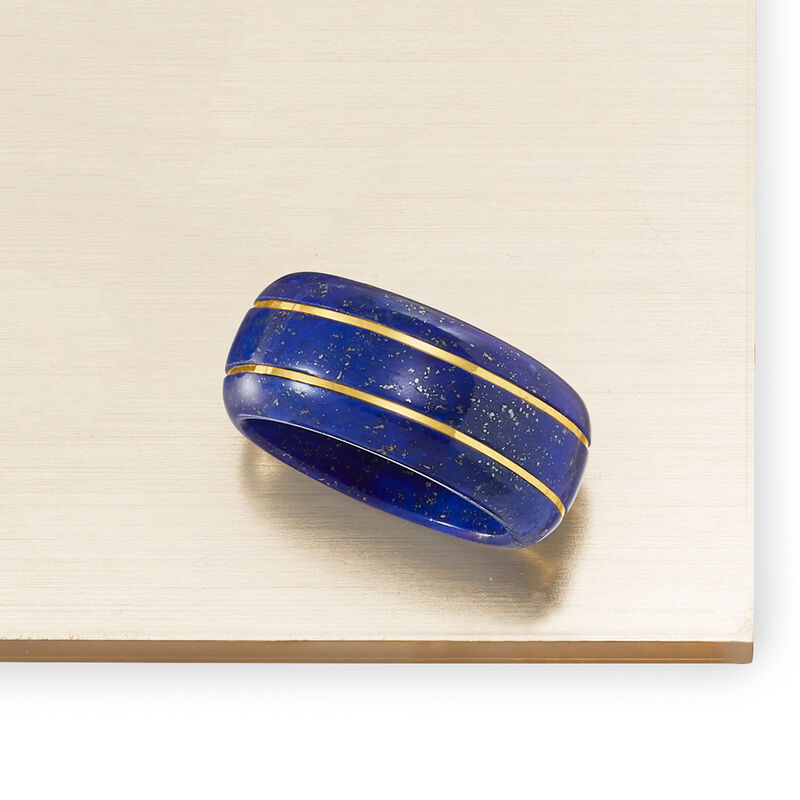 Lapis Ring with 14kt Yellow Gold image number 3