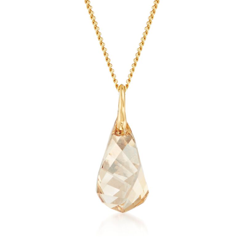 Swarovski Crystal &quot;Energic&quot; Golden Crystal Pendant Necklace in Gold Plate image number 0