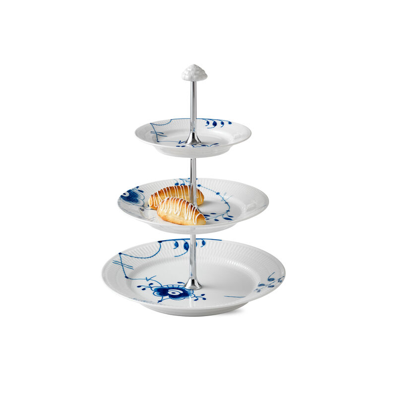 Royal Copenhagen "Blue Fluted Mega" Porcelain 3-Tier Etagere image number 1