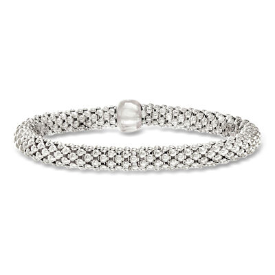 Italian Sterling Silver Popcorn-Link Bracelet