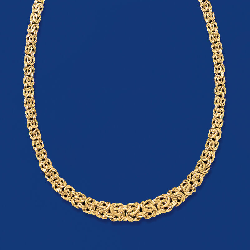 18kt Yellow Gold Byzantine Necklace. 20&quot; image number 2