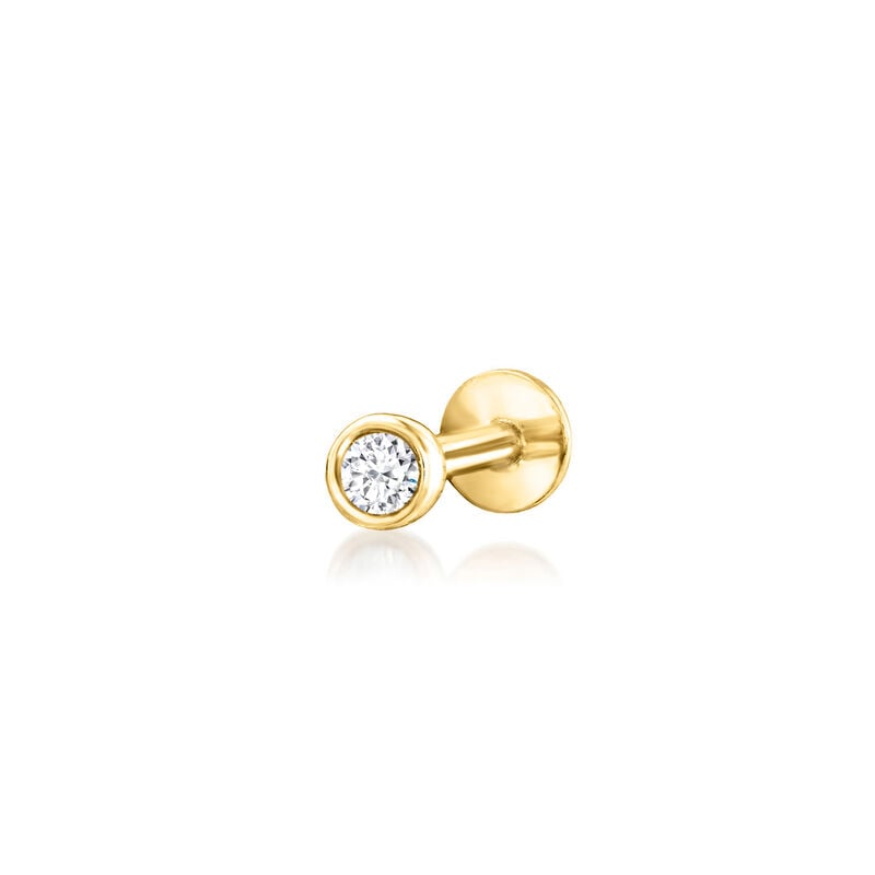 .10 ct. t.w. Round Lab-Grown Diamond Flat-Back Stud Earrings in 14kt Yellow Gold  image number 1