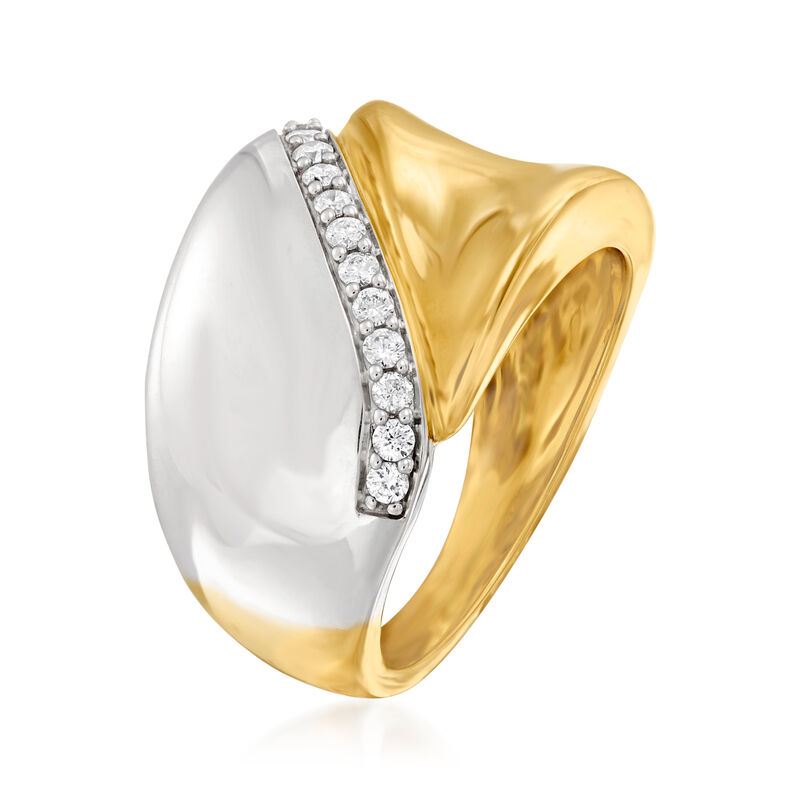 .20 ct. t.w. Diamond Sash Ring in 14kt Two-Tone Gold image number 2