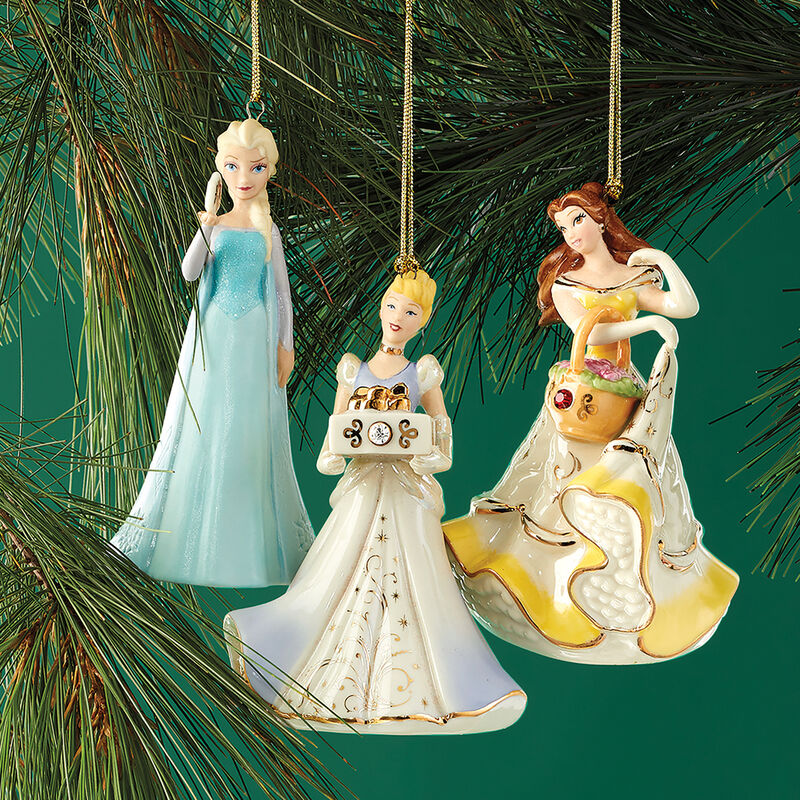 Lenox Set of 3 Disney Princess Ornaments image number 1