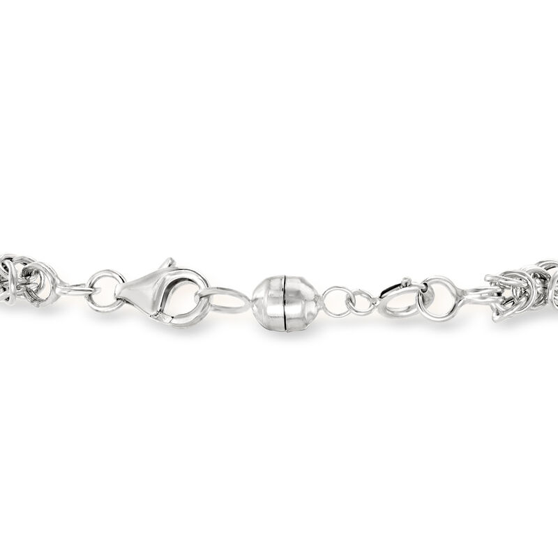 Italian Set of Two Small Magnetic Clasp Converters: 14kt Yellow Gold and 14kt White Gold image number 3