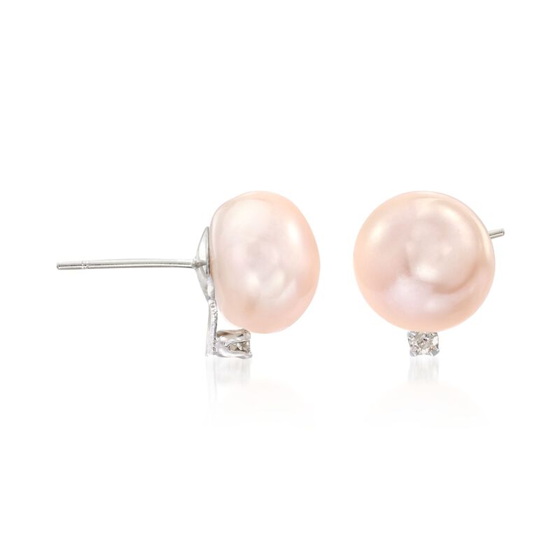 8-9mm Multicolored Cultured Pearl Jewelry Set: Three Pairs of Earrings with Diamonds in Sterling Silver image number 2