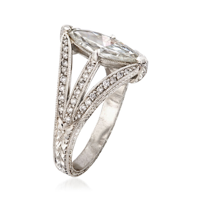 C. 2000 Vintage 1.50 ct. t.w. Diamond Ring in Platinum. Size 6.5 image number 2