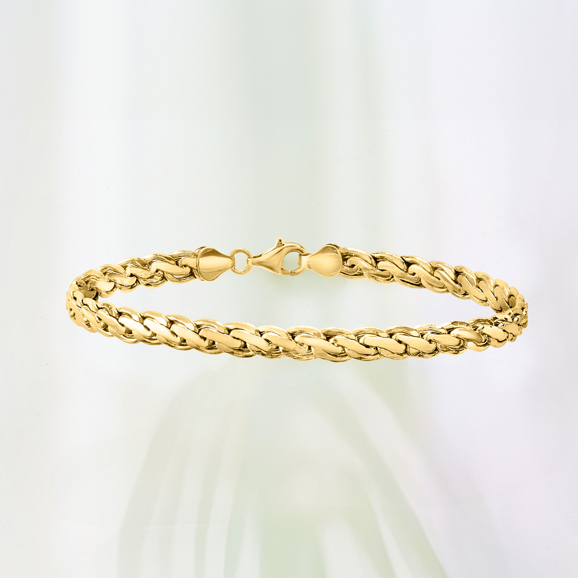 10kt Yellow Gold Curved-Link Bracelet | Ross Simons