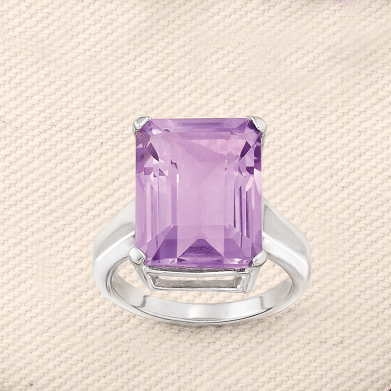 11.00 Carat Amethyst Ring in Sterling Silver image number 3