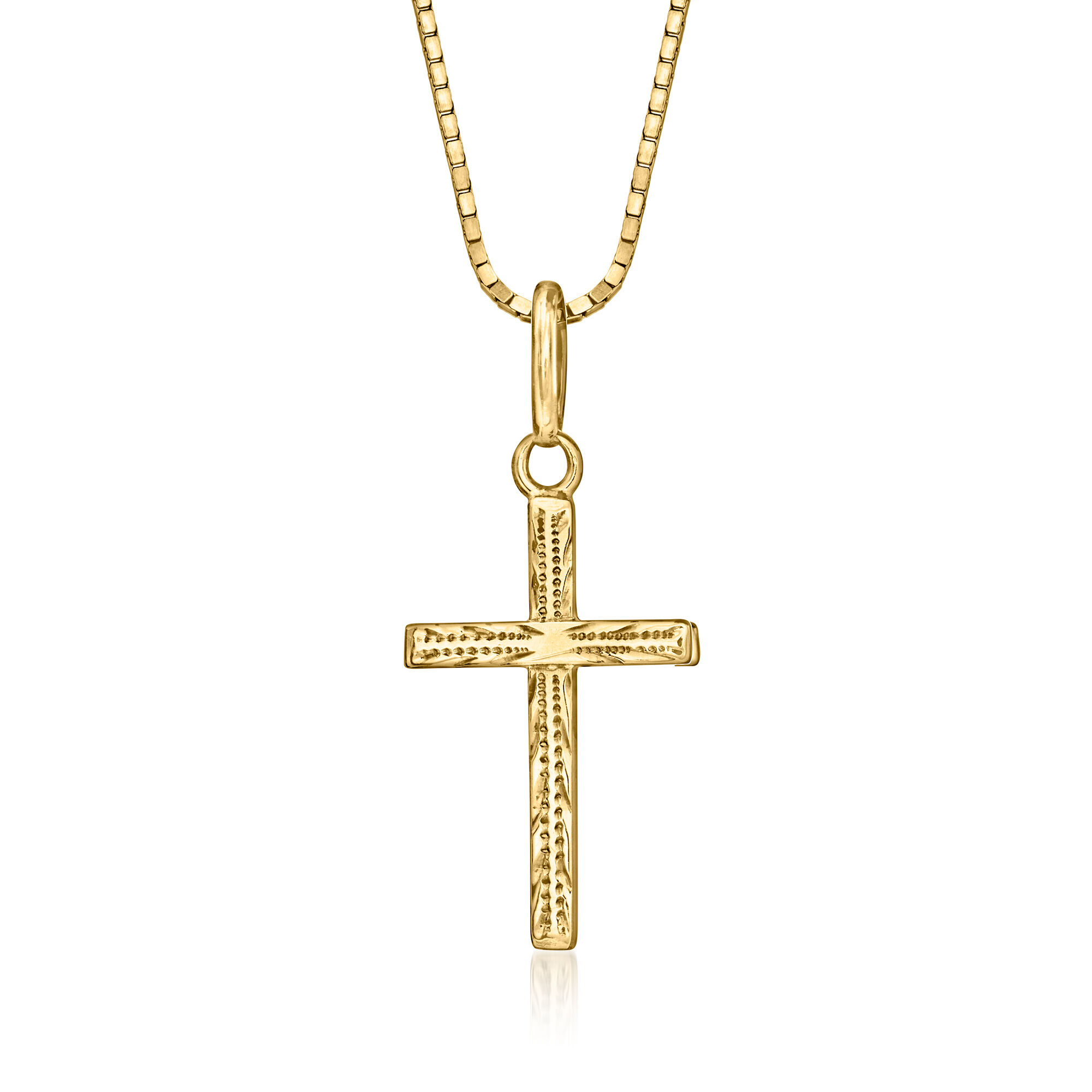 Authentic Star Jewelry Necklace Cross K18Yg Red