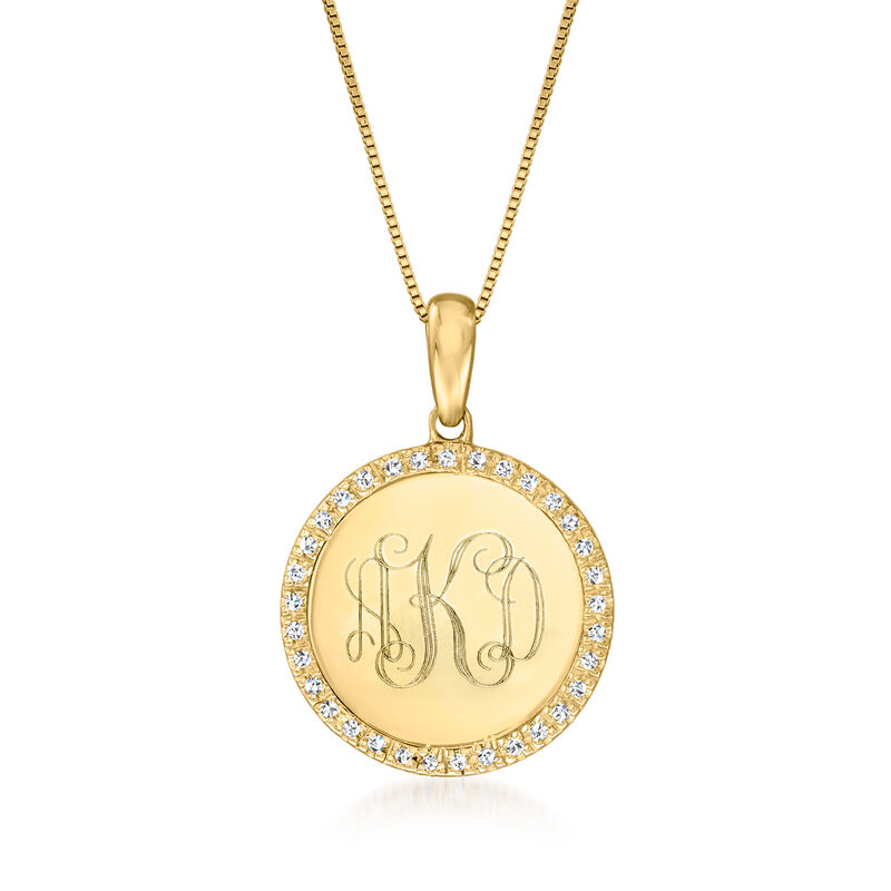 .10 ct. t.w. Diamond Personalized Pendant Necklace in 14kt Yellow Gold image number 0