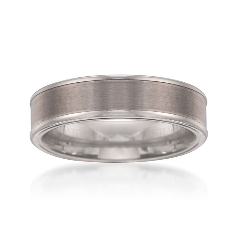 Men's 6mm Tungsten Carbide Wedding Band image number 0