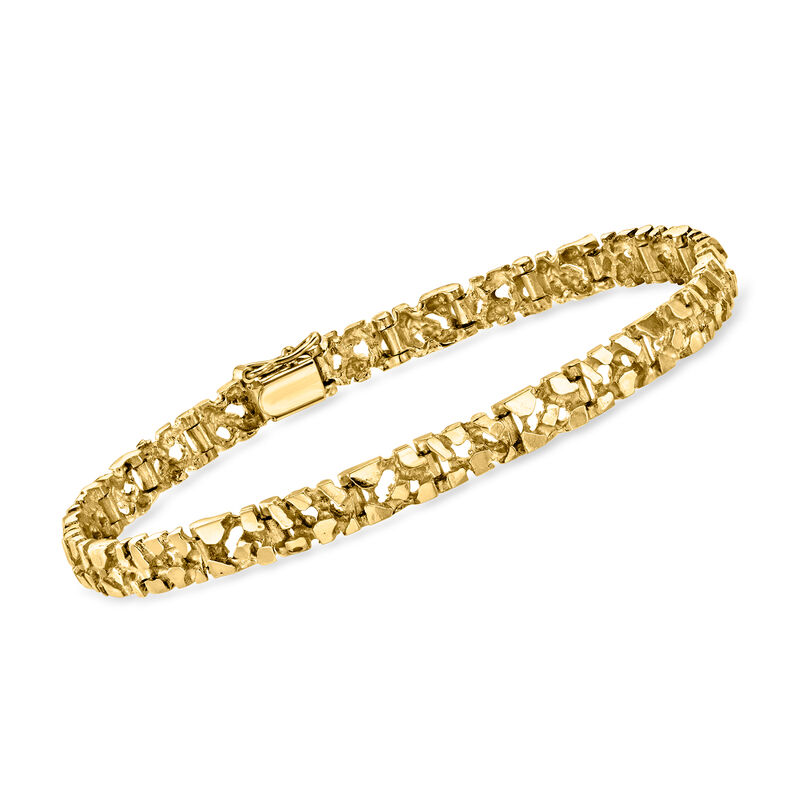 C. 1980 Vintage 14kt Yellow Gold Nugget-Style Bracelet image number 0