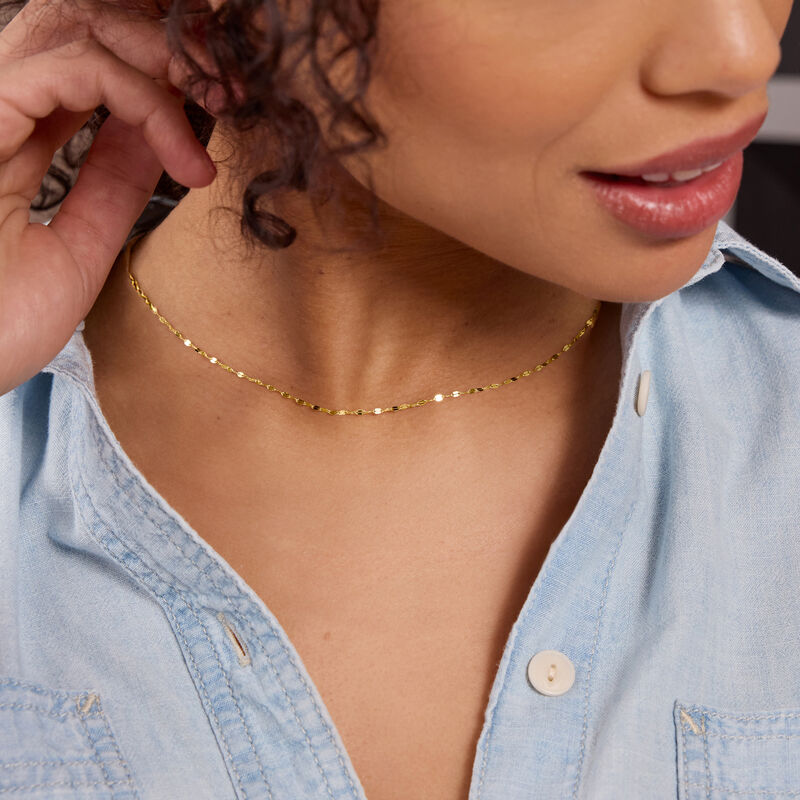 Italian 14kt Yellow Gold Lumachina-Chain Necklace. 16&quot; image number 5