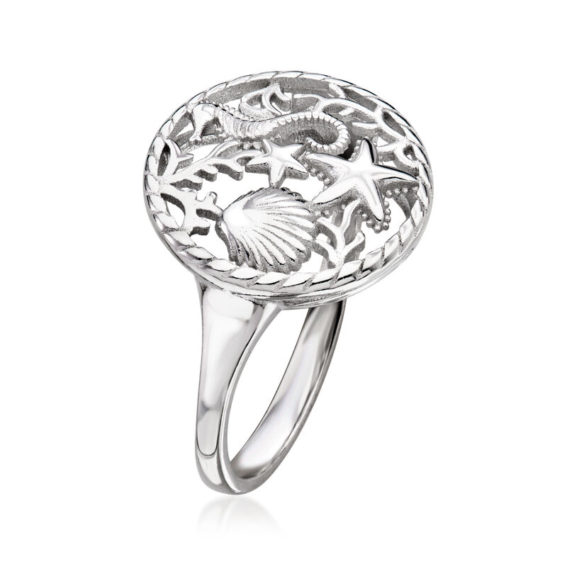 Sterling Silver Sea Life Ring image number 2
