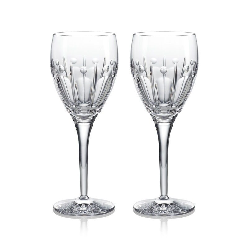 Waterford Crystal "Winter Wonders" Set of 2 Winter Rose Clear Wine Glasses image number 0
