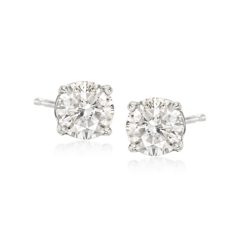 1.00 ct. t.w. Diamond Stud Earrings in 18kt White Gold image number 0