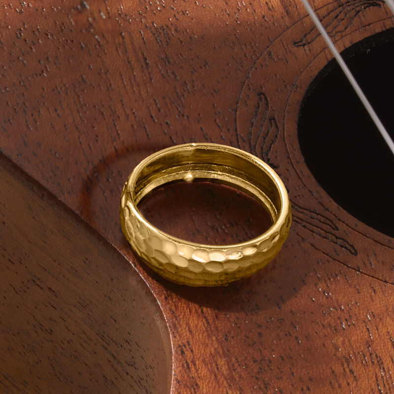 10kt Yellow Gold Groove-Pattern Ring image number 2