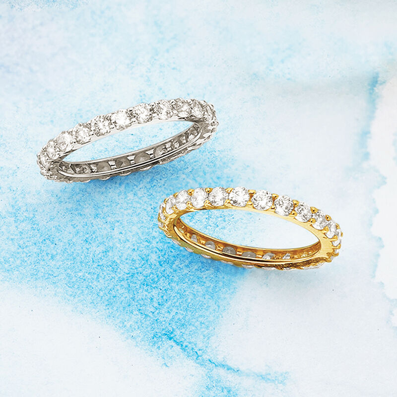 1.25 ct. t.w. CZ Eternity Band in 14kt Yellow Gold image number 4